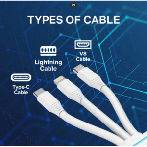 5in1 multifunctional USB Expansion data line 2.4 A - كابل شاحن 3 منافذ ومدخلين يو اس بي