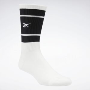 Reebok Unisex Classics Basketball Socks (1 Pair)- جوارب ريبوك كلاسيك باسكت بول للجنسين لون أبيض