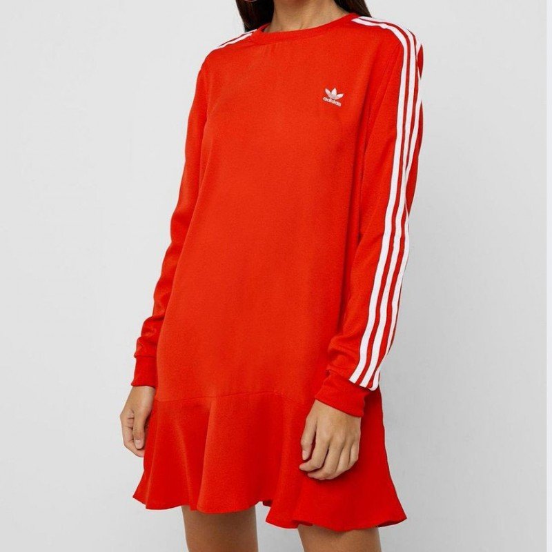 adidas Womens' Originals Dress - Red- فستان اديداس اورجينال للنساء لون أحمر