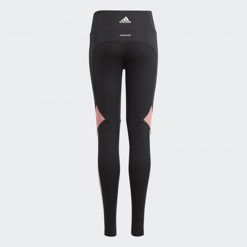 adidas Girl's Aeroready Bold Tight- بنطلون اديداس ارو ريدي بولد للأطفال لون اسود