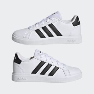 adidas Kids' Lifestyle Grand Court 2.0 Shoes- حذاء اديداس جراند كورت 2.0 للجنسين لون أبيض