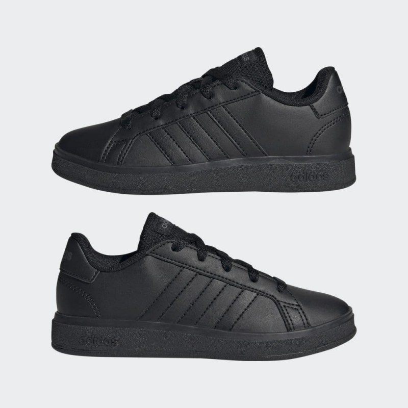 adidas Grand Court Lifestyle Tennis Lace-Up حذاء اديداس جراند كورت لايف ستايل للنساء لون أسود