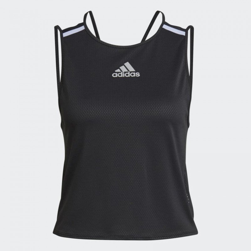 adidas Womens' HEAT.RDY Running Tank Top - Black- توب تانك اديداس هيت ريدي للنساء لون اسود