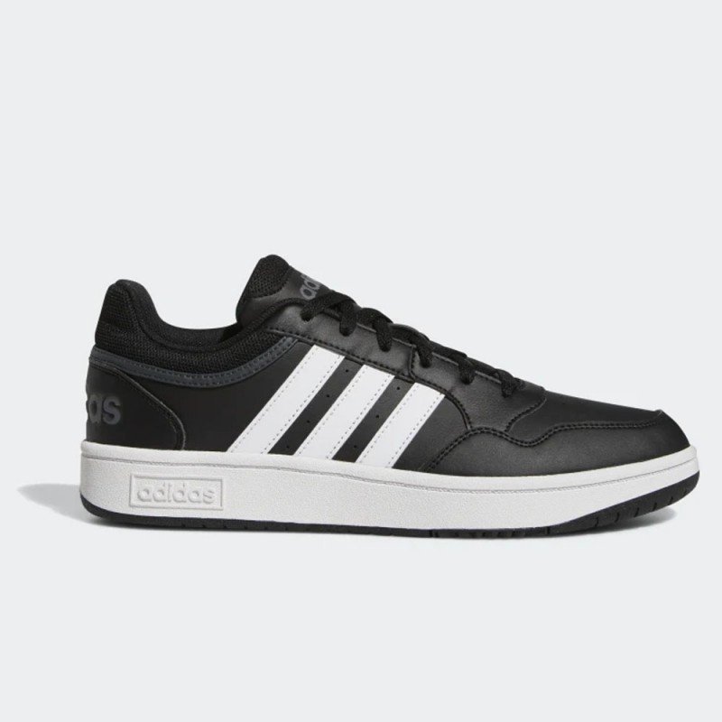 adidas Mens' Hoops 3.0 Low Classic Vintage Shoes - حذاء اديداس هوبس 3.0 لو كلاسيك للرجال لون اسود ونعل ابيض