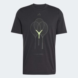 adidas Men's Tennis 3 Rackets Graphic Tee - Black