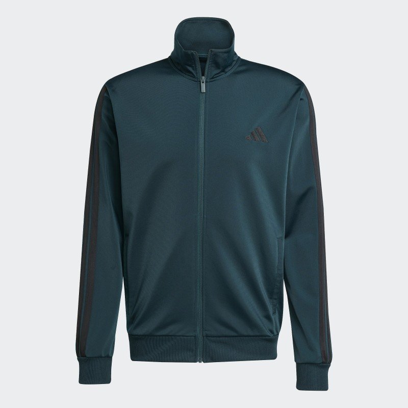 adidas Mens' Basic 3-Stripes Tricot Track Suit - Green