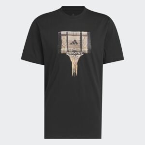 adidas Mens' Basketball Gallery Graphic Tee - Black