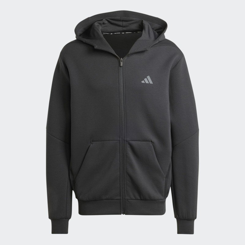 Adidas Mens' Designed for Training Full-Zip Track Jacket - Black