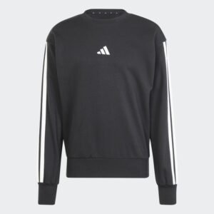 Adidas Mens' Essentials 3-Stripes French Terry Sweatshirt - Black