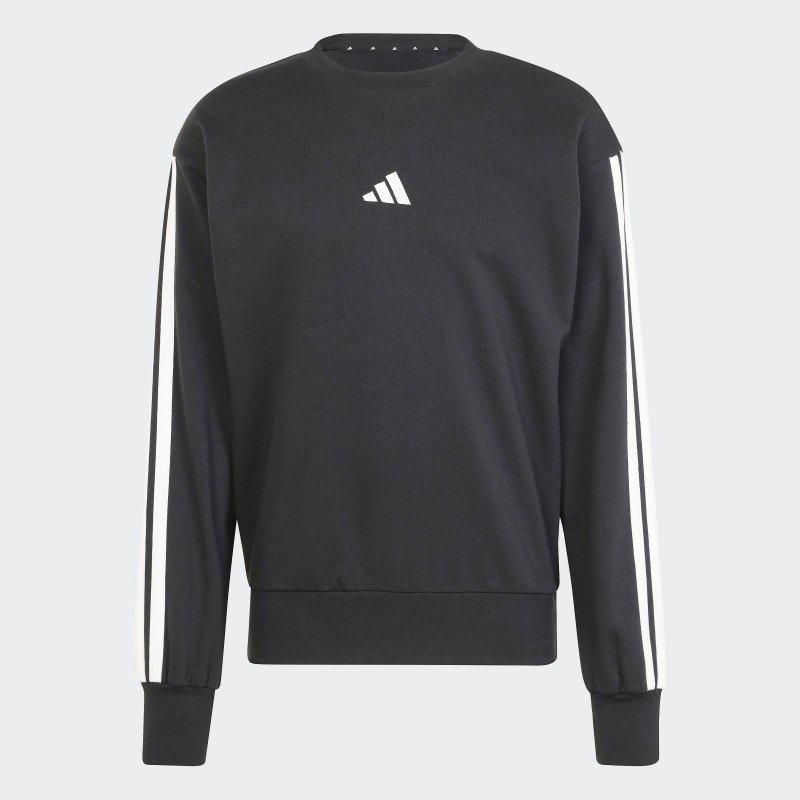 Adidas Mens' Essentials 3-Stripes French Terry Sweatshirt - Black