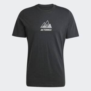 adidas Mens' Terrex Outdoor Athlete Graphic Tee - Black
