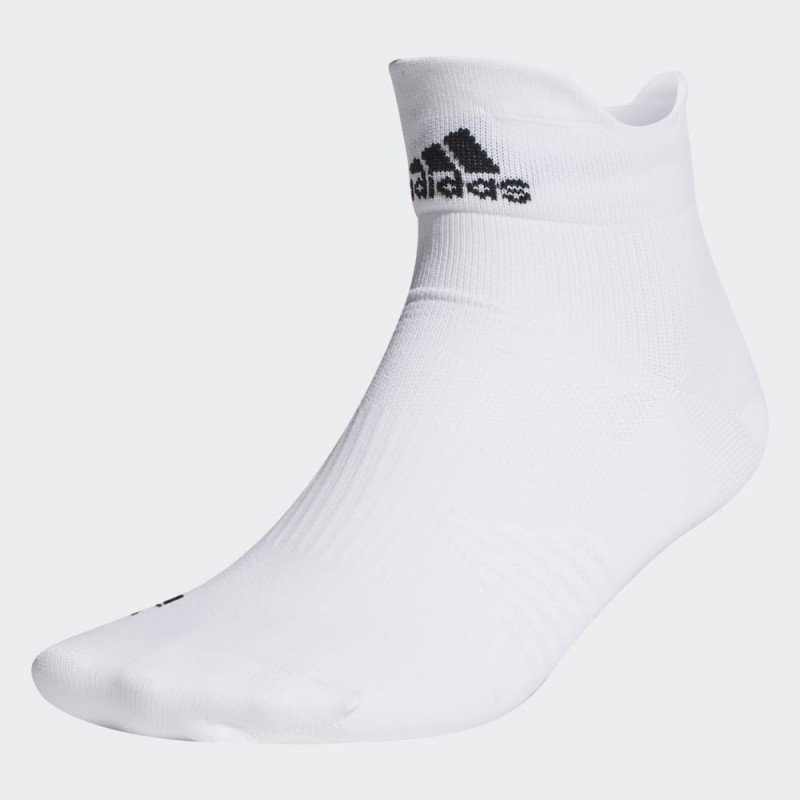 adidas Unisex Ankle Performance Running Socks  Pairs- جوارب اديداس انكل بيرفورمانس  (زوج واحد) للجنسين لون أبيض