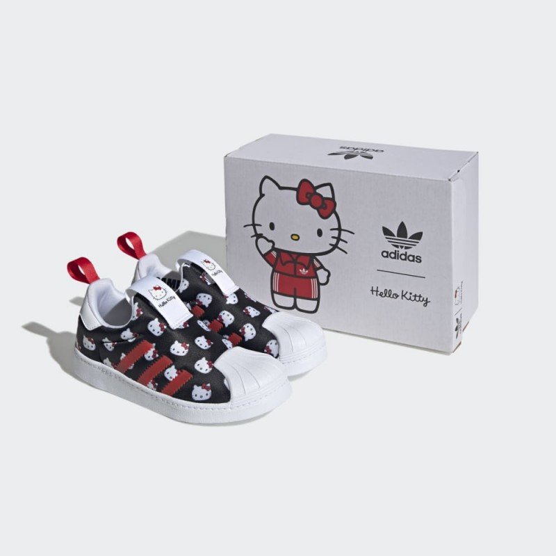 adidas Kids' Hello Kitty Superstar 360 Shoes - White- حذاء اديداس هالو كيتي سوبر ستار 360 للأطفال لون أبيض