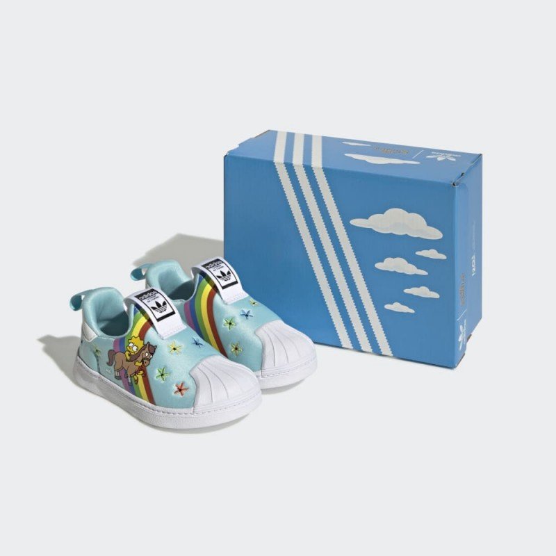 adidas Unisex Kids' Superstar 360 Shoes- حذاء اديداس سوبر ستار 360 للأطفال لون أزرق