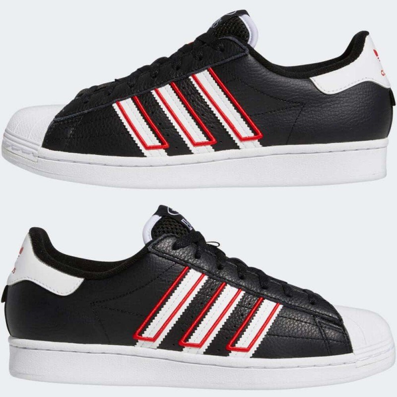 adidas Unisex Superstar Shoes - حذاء اديداس سوبر ستار للجنسين لون أسود