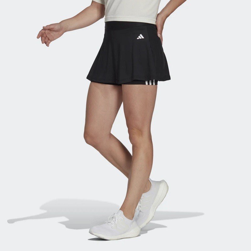 adidas Women's Training Essentials 3 Stripes Skirt- تنوره رياضية اديداس ايسينشيال ثلاث خطوط للنساء لون أسود