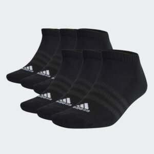 adidas Unisex' Cushioned Sportswear Low-Cut Socks 6 Pairs - Black