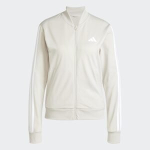 adidas Womens' Essentials 3-Stripes Track Suit - Beige