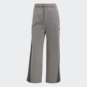 adidas Womens' Future Icons 3-Stripes Open Hem Pants - Grey