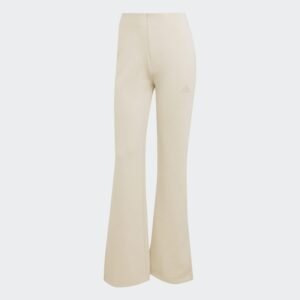 Adidas Womens' Soft Lux Flared Pants - Beige