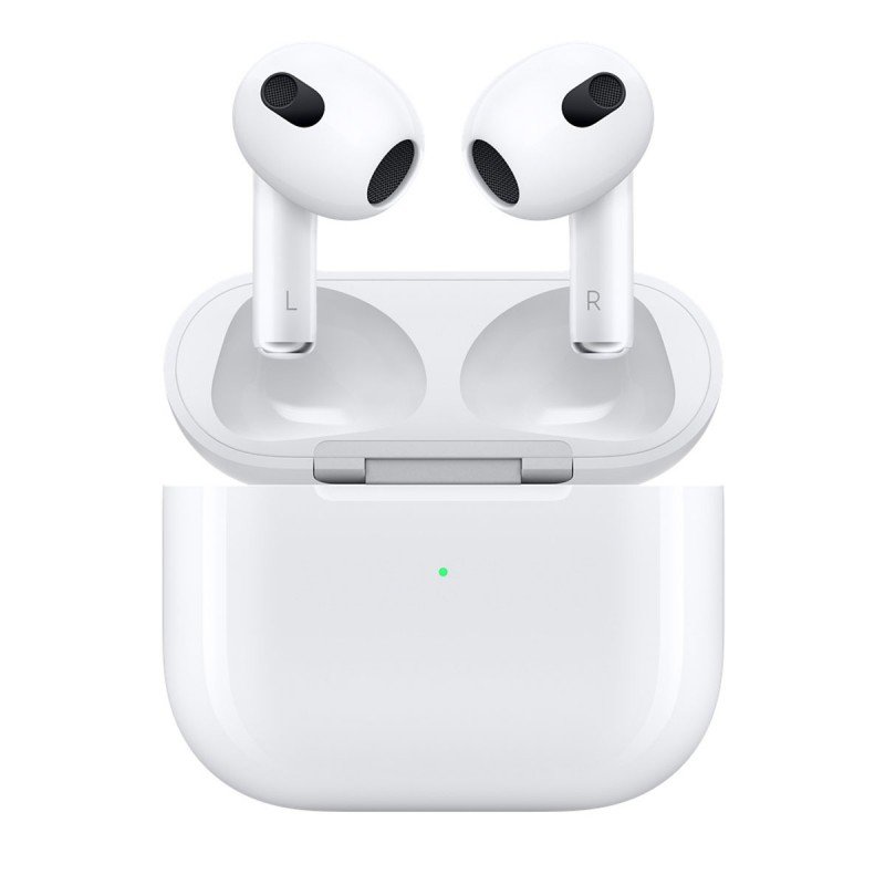 سماعات ابل ايربودز (الجيل الثالث) لاسلكية مع كفالة لمدة عام -  Apple AirPods 3rd Gen with MagSafe Charging Case