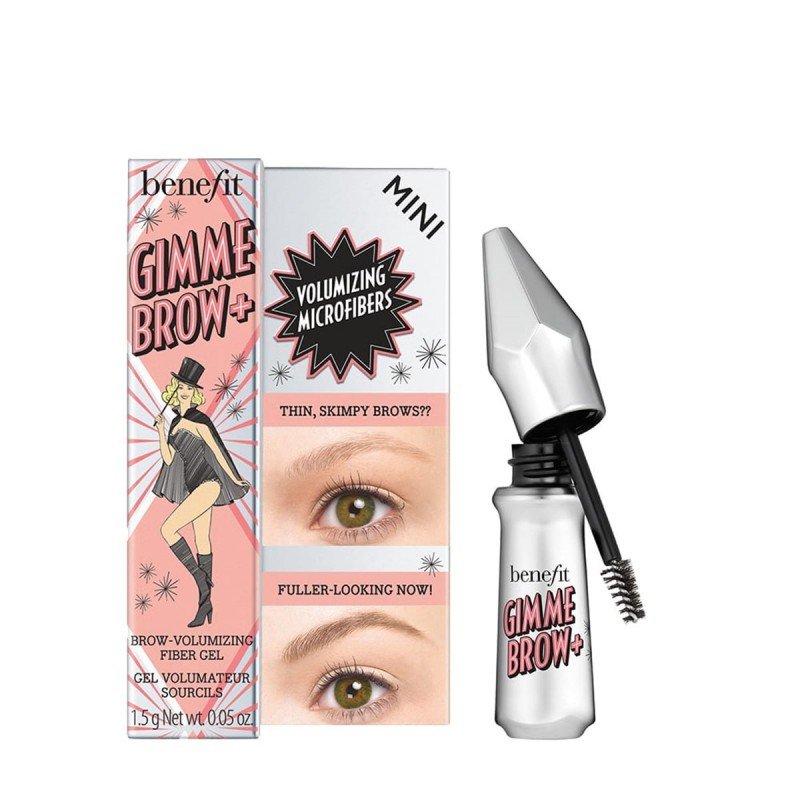 Benefit Cosmetics Gimme Brow+ Volumizing Eyebrow Gel 4 Mini Warm Deep Brown - جل حواجب جيمي ميني براو + بني غامق دافئ 4