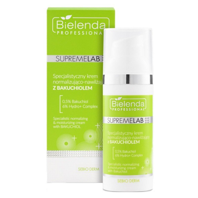 Bielenda Supremelab Sebio Derm Normalising Moisturising Face Cream with Bakuchiol كريم ترطيب البشرة من بيلندا روفيشنال 50 مل
