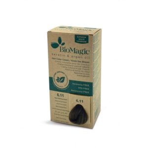 BIOMAGIC HAIR COLOR CREAM 6.11 / Intense Ash Dark Blond - صبغة شعر بلون أشقر رمادي غامق مركز