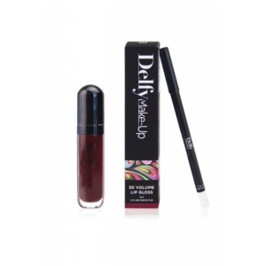 Delfy 3D Volume Lip Gloss with Lip Line Perfector (radiant orchid) 7 ML- محدد شفاه شفاف مع جلوس من ديلفي