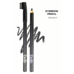 delfy eyebrow pencil midnightقلم تحديد الحواجب باللون الاسود مع فرشاه اضافيه ذات راسين 1.4غرام