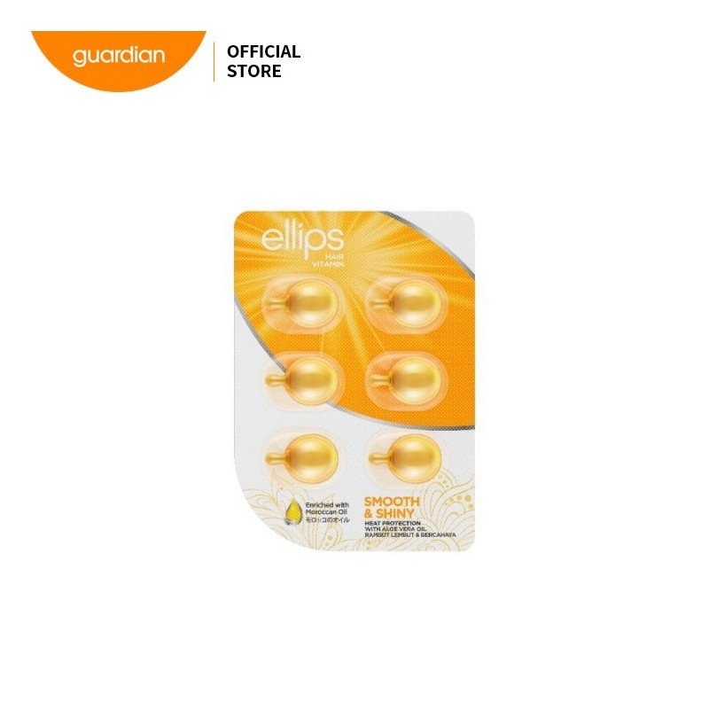 Ellips كبسولات إليبس بزيت الأرجان نعومة ولمعان فوري ( 6 كبسولات ) من إليبس