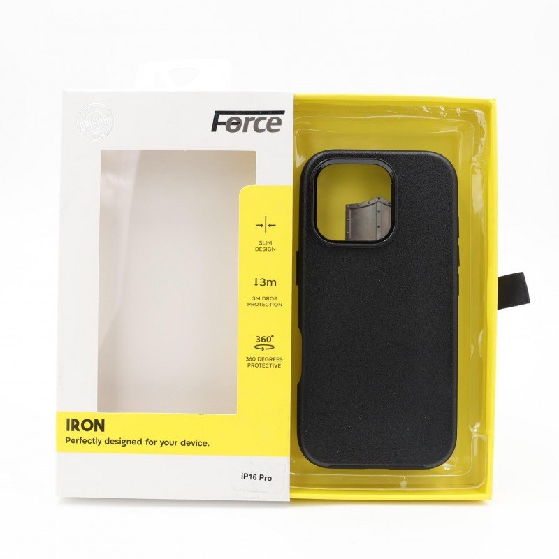 Force Iron Defender phone cover iPhone 16 Pro- Black