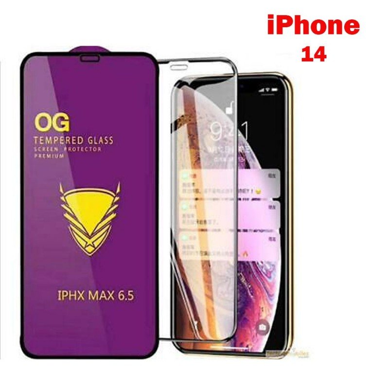 Full glass For Iphone 14 زجاج حماية للشاشة شفاف