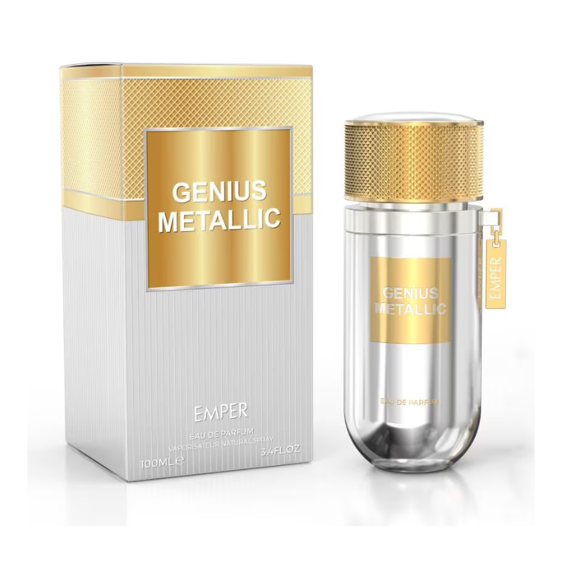 Genius Metallic EDP By Emper For Men 100ml- عطر جينيوس ميتاليك من امبر للرجال سعة 100 مل