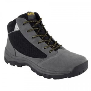 Hi-Tec Gannet Peak 4.2K Suede WP Hiking Shoes  حذاء جانت بييك 2.4 كيه ورتر بروف من هاي-تيك لون رمادي وأسود