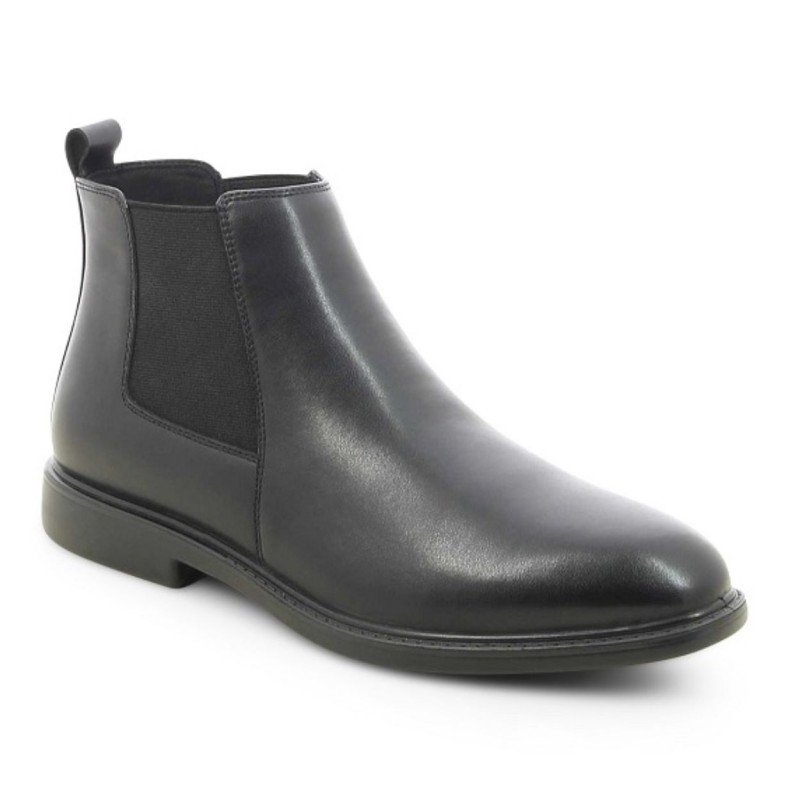 Hush Puppies Men's Casual Leather Mid Shoes-Black