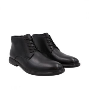 Hush Puppies Men's Leather Casual Mid Shoes- Black