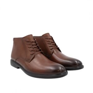 Hush Puppies Men's Leather Casual Mid Shoes- Brown