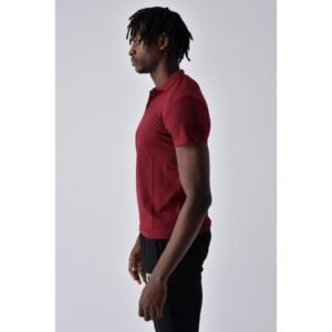 ICAN POLO T-SHIRT بلوزة بولو تيشيرت شبابي لون خمري