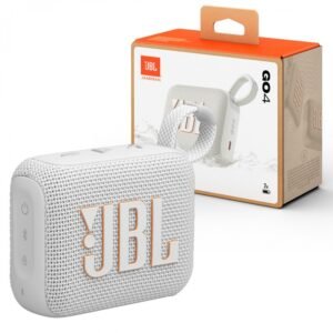 JBL Go 4 Ultra-Portable Bluetooth Speaker-سماعة بلوتوث JBL-GO-4 من جى بى ال لون أبيض