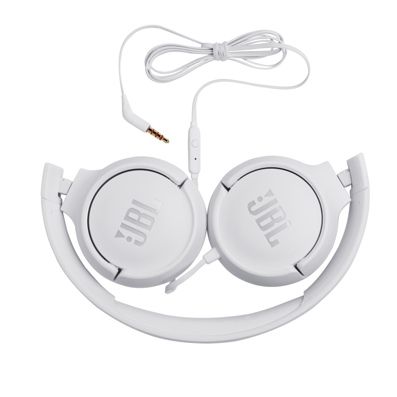 JBL Tune 500 Wired Headphones White - Image 3