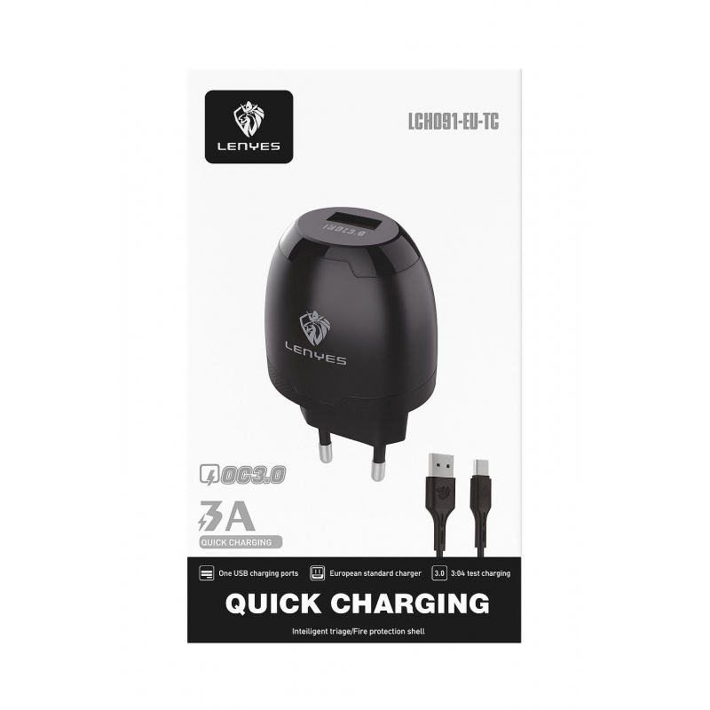 Lenyes LCH091 EU-TC Wall Charger مع كفالة سنة