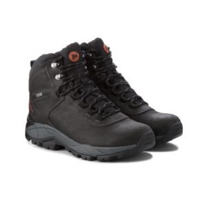 Merrell Men's Vego Mid Leather Waterproof Shoes - حذاء ميريل جلد فيجو ميد ووتر بروف للرجال لون أسود