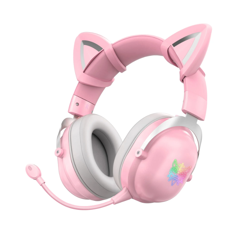 ONIKUMA B20(B100) RGB Cat Ears Bluetooth 5.0 Gaming Headset Stereo Sound with HD Mic + wired