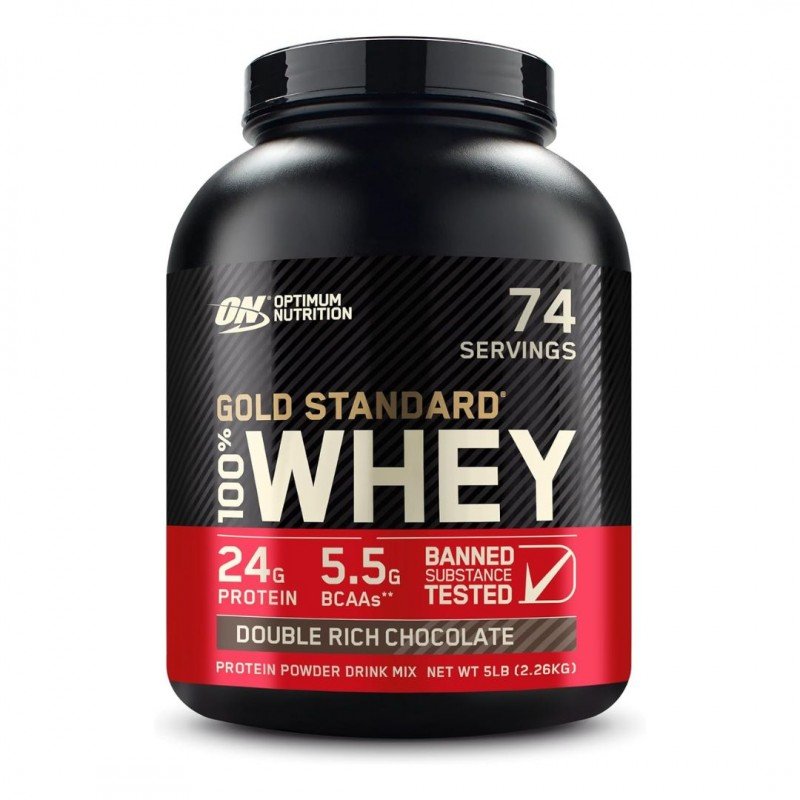 Optimum Nutrition Gold Standard 100% Whey Protein Powder Double Rich Chocolate 5 LB ( 2.27kg )
