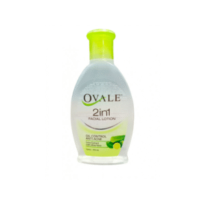 OVALE Facial Lotion Oil Control Anti Acne 2 in 1 - منظف للوجه ومبيض بالألوفيرا والليمون 200 مل