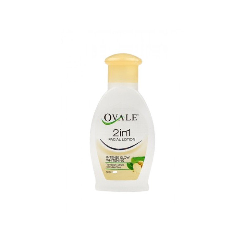 OVALE Facial Lotion Whitening 2 in 1 - منظف للوجه ومبيض بالألوفيرا 200 مل