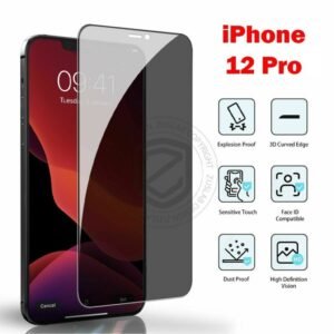 Paravicy Full glass For Iphone 12 Pro زجاج حماية للشاشة لون اسود