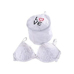 حافظة لغسيل الملابس الداخلية لون أبيض من وينكو