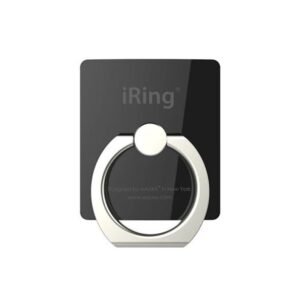حمالة اصبع iRing للهاتف  بدوران 360 درجة، ذو مقبض آمن - لون أسود